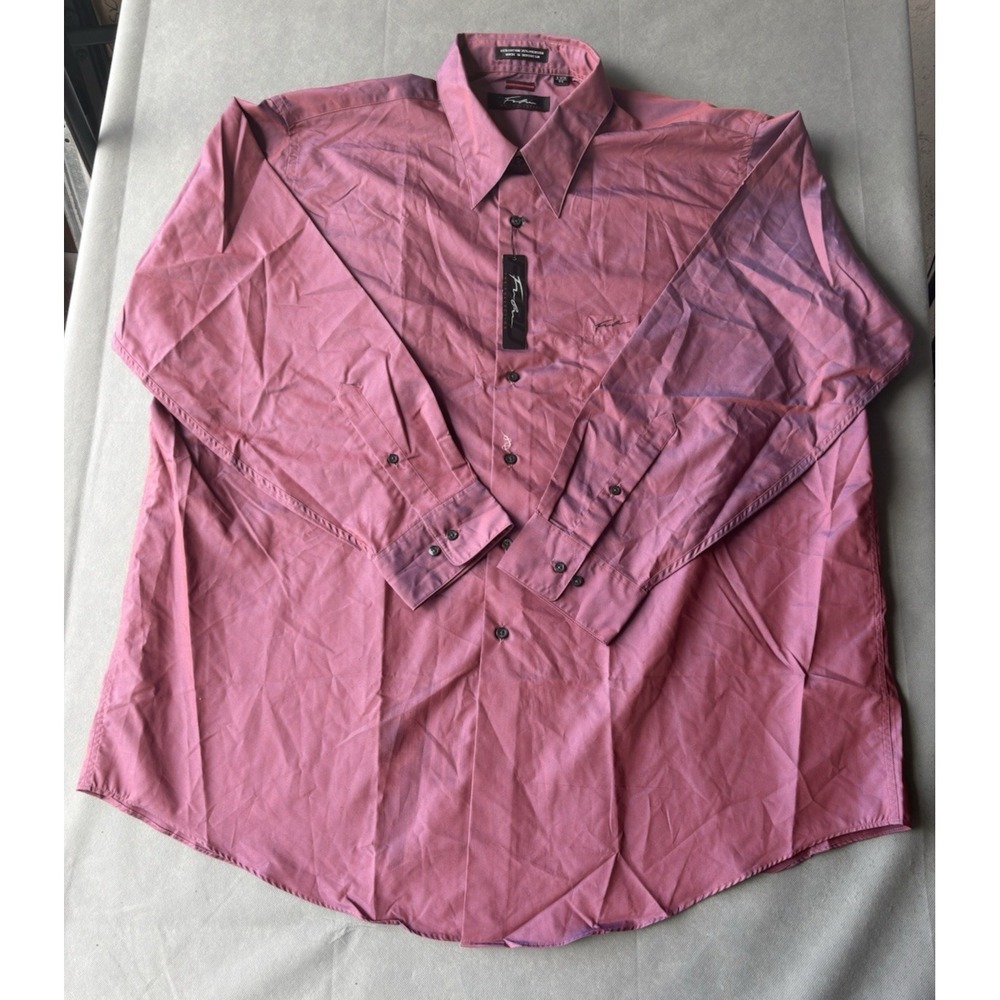 Mens FUBU The Collection Button Front Long Sleeve Shirt Size 19 34/35 Big